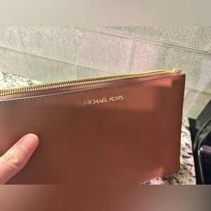 NWT Michael Kors Brown Clutch Bag